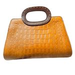 Kate Landry Crocodile Embossed Leather Satchel Photo 1