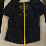 Jones New York Zip Up Frayed Navy Jacket 4 Corporate Siren Quiet Luxury Grandma Photo 5