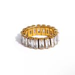 SIZE 9 18kt Gold Plated 316L Stainless Steel Cubic Zirconia Ring Photo 0