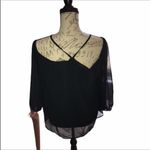 Ven Van Black Cold Shoulder Blouse Size Small NWT Photo 2