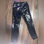 Nwot carbon38 high rise latex legging small $98 athletic yoga spring casual goth Black Photo 4