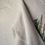 Vintage 90s Sweatshirt Womens Medium Wildflower Floral Cottage Pullover USA White Photo 3