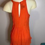 Iz Byer Women’s  Orange Halter Top w/ Embellished Collar Size Large Photo 1