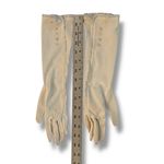 Vintage Ladies Gloves Long Ivory White Nylon 1940’s Cosplay Costume Photo 4
