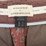 Anthropologie  Essential Slim Brown Floral Jacquard‎ Mid Rise Pant Size 2 Photo 5