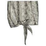 Karlie Top Womens Small Ivory Snake Button Front Spaghetti Strap Tie Bottom Photo 6