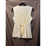 Peppermayo NWT  Born For Bordeaux Linen Blend Vest Lemon Yellow Size 6 Photo 4