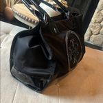 Tory Burch Black Ella Nylon Leather Trimmed Large Tote Photo 5