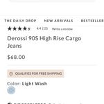 VICI Dolls Derossi 90S High Rise Jeans Cargo Size 29 NWT Photo 5