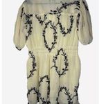 Ganni  NWT Women Sz 40 US 8 Yellow Black Milkmaid Dress Floral Coquette Party Photo 1