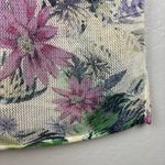 J. Jill purple green floral linen blend open knit breathable top size small Photo 5