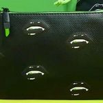IPSY Pretty Wicked 2021 Lime Green Black Makeup Zipper Bag Limited Ed Vampy Goth Photo 0