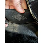Fossil  Black Leather Zip Hobo Shoulder Bag Front Double Buckle Flap Pocket Photo 1