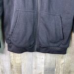 Seven Apparel Black Large Thick Fleece Lined Jacket Long Sleeves Hooded Pockets Photo 3