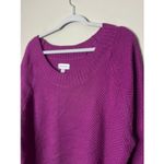 Avenue  Womens Sweater Plus 18/20 Purple Knit Pullover 1/2 Sleeve Scoop Neck Photo 1