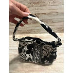 Vera Bradley  Bag Black White  Night and Day Floral Shoulder Purse Quilted Photo 4