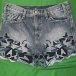 Levi's Levi’s Denim Women's Shorts with Embroidered Geometric Pattern size 28 Photo 1