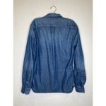 Levi's Levi’s Casual Blue Button Down Denim Long Sleeve Women’s Shirt EUC Sz M Cotton Photo 4