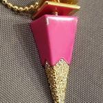 Trina Turk ππ Pink Stacked Cone Pendant Necklace NWT Pink Gold Photo 4