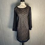 Emma & Michele  Navy Lace Long Sleeve Dress Size Medium Photo 11