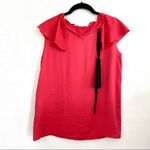 Maje NWT Lierro Ruffle Overlay Rouge Top Size Medium Photo 12