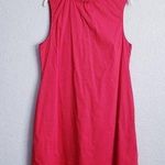 Anthropologie 1901 High Neck Big Bow Sleeveless Red Shift Dress Photo 0