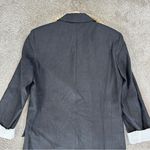 ZARA Women’s Linen Blazer Open Front Striped Rolled Sleeve Academia in Black S Photo 10