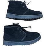 SO Kohls  Sophia Black Fur lined Suede Boots Photo 0