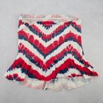 No Boundaries  Red Smock Ruffle Tube Swim Sports Bra Beach Bikini Top M Medium Photo 1