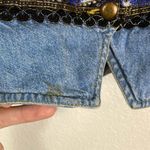Vintage Liz Wear Paisley Striped Embellished Denim Vest Blue Size L Photo 2