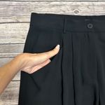 Eileen Fisher Black Silk Pleated Tapered Ankle Length Georgette Crepe Pants NWT Photo 2