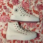 Converse  White and Red High-Top Sneakers Classic Design Photo 4