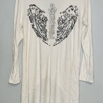 Belle France Angel Wings Button Up Cardigan sz S White Size M Photo 0