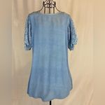 Eyelet Sleeve Pale Denim Chambray Blue Mini Dress by Style Envy Fairy Feminine Photo 2