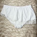 Swimsuits for All Fringe Bikini Bottom with Asymmetrical Skirt White Size 18 Photo 2