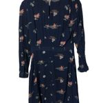 & Other Stories & Other Stories Origami Navy Blue Paper Crane Long Sleeve Mini Dress 8 Photo 2