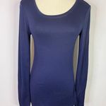 Old Navy Navy Blue Basic Crew Neck Long Sleeve Shirt Medium Photo 0