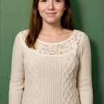 Free People  Cream Cable Knit Wool Blend Sweater Lace Photo 0