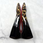 Christian Louboutin Pigalle Follies Patent Leopard Ombré Pointed Toe Flats 35 Photo 6