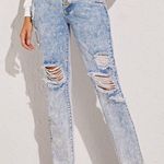 Romwe Denim Mom Jeans High Waisted Photo 0