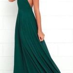 Lulus Green High Neck Long Green Dress Photo 0