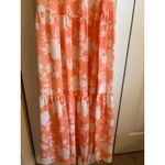 Pink Lily  Coral Floral Maxi Dress Size Large Fully Lined Resort Cruise Dress Photo 7