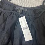 J.Crew NWT  Cutout linen tank top black sz L Photo 4