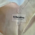Tribe Alive  Poncho One Size Pink Striped Fringed Cotton Beach Cover Up Boho Photo 2