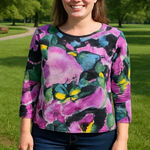 Vera Wang Simply Vera  Small Abstract Blouse Photo 0