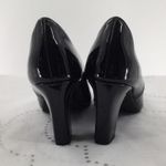 Taryn Rose  Black patent leather peep toe  heels Photo 3