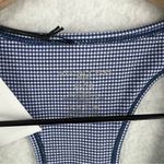 Bandier  Front Row Bra Navy‎ Gingham Scoop Neck Racerback Sports Photo 4