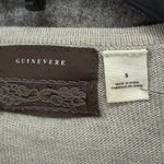 Anthropologie Guinevere Cardigan Sweater S Gray Wool Rabbit Ruffle Trim Coquette Photo 12