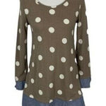 12PM By Mon Ami Dress Small Polka Dot Tunic Neutral Fall Casual Photo 0
