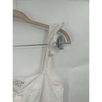 Louna Blouse Women Large White Eyelet Ruffle Shoulder Rent The Runway Cropped Photo 2